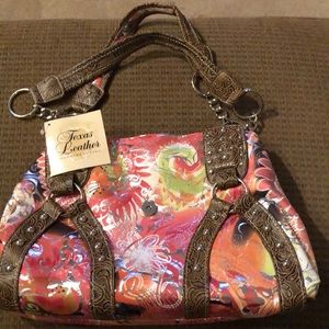 Texas Leather manufacturing purse NWT